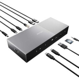 Kensington SD5000T5 EQ Thunderbolt 5 Dock – Triple 8K/4K Display, 140W PD, SD/MicroSD, Ethernet, USB-A, Space Grey (K35201EU), New