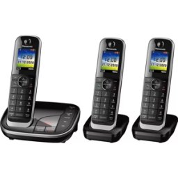 Panasonic KX-TGJ423EB Cordless Phone - Triple Handsets, Black, New