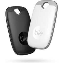 Tile Pro (2022) - Bluetooth Item Finder 2-Pack (Black/White) 120m Range, Works with Alexa, Google Home, iOS & Android Key & Remote Tracker, New