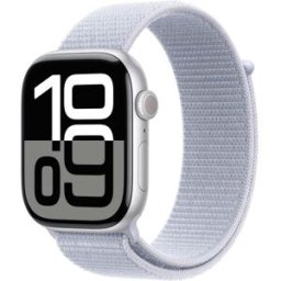 Apple Watch Series 10 GPS 46mm Silver Aluminium Case with Blue Cloud Sport Loop - One Size, Used - Very Good