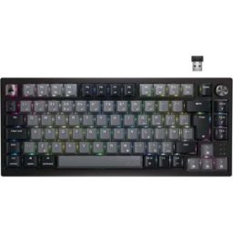 Corsair K65 PLUS Wireless 75% Mechanical Gaming Keyboard – RGB, Hot-Swappable MLX Red Switches, PBT Keycaps, UK Layout, Black