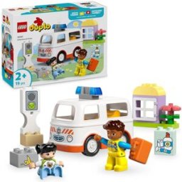 Lego DUPLO Ambulance & Driver Set (10447) – Educational Toy for Toddlers 2+ – Encourages Role-Play, Creativity & Motor Skills