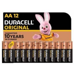 Duracell AA Alkaline Batteries – 12 Pack Original Long-Lasting Power, New