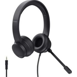 Trust Ayda On-Ear Wired Headset with Microphone – 3.5mm Jack, Lightweight, Adjustable Headband, 1.8m Cable – For PC, Laptop, Mac, Zoom & Teams – Black, New