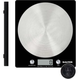Salter Digital Kitchen Scale 5kg - Stainless Steel Food Scale with LCD Display, Tare Function & Liquid Measurement, New