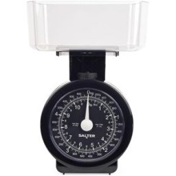 Salter 114 BKCLDR Mechanical Kitchen Scale – 5kg Capacity, Easy-Read Dial, 1L Dishwasher-Safe Bowl, Compact Storage, No Batteries Required