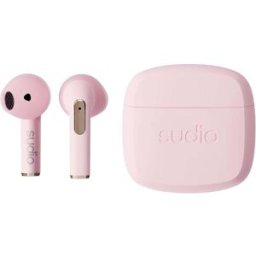 Sudio N2 Wireless Open-Ear Headphones – Bluetooth, 30H Battery, Mic, Multipoint, IPX4, USB-C - Dusty Pink, New