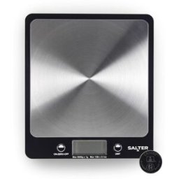 Salter Evo Digital Kitchen Scale – 6kg Capacity, Aquatronic, Add & Weigh, LCD Display – Black