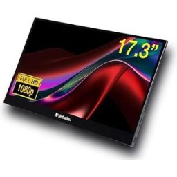 Verbatim PMT-17 17.3" Touchscreen Portable Monitor – 1080P, HDMI/USB-C, Compatible with Windows/Mac/Android, Used - Like New