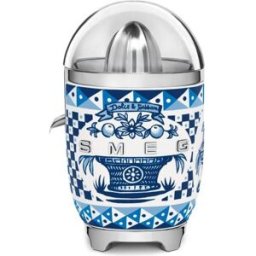 Smeg x Dolce & Gabbana Blu Mediterraneo Citrus Juicer Designer Electric Juicer with Retro Style, New