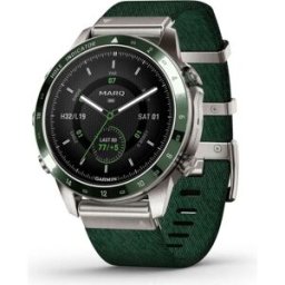 Garmin MARQ® Golfer (Gen 2) 46mm Titanium Case Green Ceramic Bezel Strap Watch, New