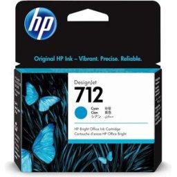 712 3ED67A Cyan 29-ml Genuine HP Ink Cartridge with Original HP Ink, for DesignJet T650, T630, T250, T230 & Studio Large Format Plotter Printers and HP 713 DesignJet Printhead