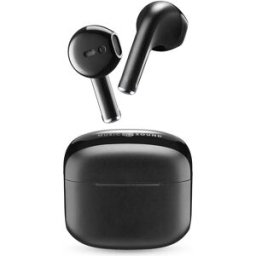Music Sound Swag Wireless Capsule Headset Playback Time up to 20 Hours Bluetooth - Black, New
