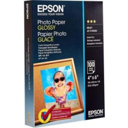 Epson C13S042548 Glossy Photo Paper – Pack of 100, 10 x 15 cm, White