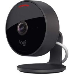 Logitech 961-000490 Circle View Weatherproof Wired Home Security Camera TrueView Video, 180° Wide Angle, 1080p HD, Night Vision, 2-Way Audio, Encrypted and Apple HomeKit Secure Video - Black, New
