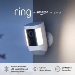 Ring Spotlight Cam Pro Battery Outdoor Security Camera with 1080p HDR Video, New