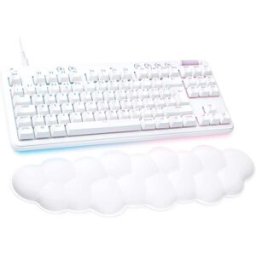 Logitech G G713 Wired Mechanical Gaming Keyboard - LIGHTSYNC RGB, Tactile Switches (GX Brown), Palm Rest, PC & Mac Compatible - White Mist, Used - Like New