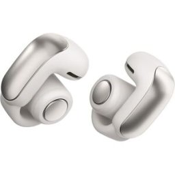 Bose Ultra Open Earbuds with Immersive Audio, Open Ear Wireless Clip on Earbuds for Comfort, Up to 48 Hours of Battery Life - White Smoke, New