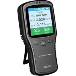 VSON Air Quality Monitor with Formaldehyde Detector, Temperature & Humidity Sensor, PM2.5/PM10 Tester for Office/Car ;PL, Used - Good