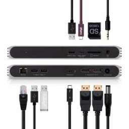 CalDigit USB-C Pro Dock - 85W Charging, Thunderbolt 3, UHS II SD Card Slot, USB-C Gen 2, USB-A x3, Dual DisplayPort 1.2, LAN, 3.5mm Audio, 0.7m Cable - Grey, Used - Like New