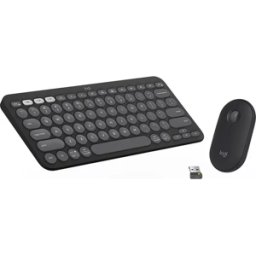 Logitech Pebble 2 Combo Wireless Keyboard & Mouse Set - Graphite, New
