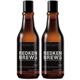 Redken Brews 3-in-1 Shampoo, Conditioner & Body Wash 300ml Double