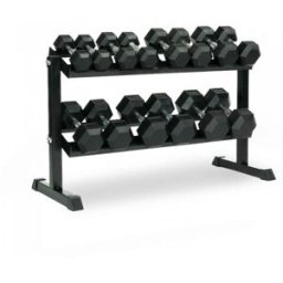 Taurus Hex Dumbbell Set with 2-Tier Storage Rack (5 - 20kg)