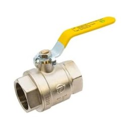 Tesla 1.1/2 BSP Full Bore Gas Ball Valve – Yellow Lever Handle