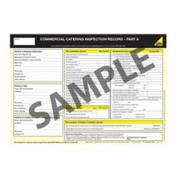 Officially Licensed Gas Safe Gas Safe® Commercial Catering Inspection Record Part A & B - Pad of 25