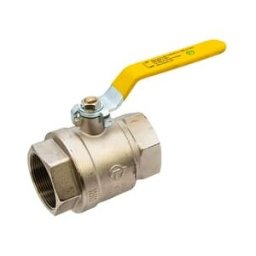 Tesla 2 BSP Full Bore Gas Ball Valve – Yellow Lever Handle