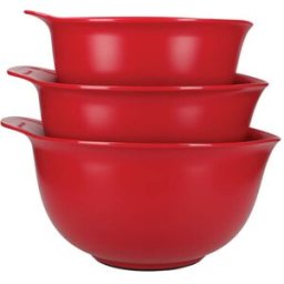 KitchenAid Set of 3 Mixing Bowls Empire Red