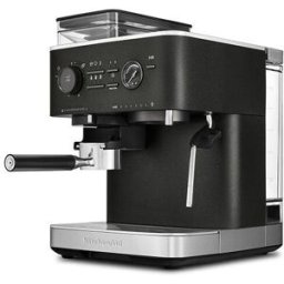 KitchenAid Semi Automatic Espresso Machine with Burr Grinder Cast Iron Black