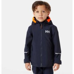 Helly Hansen Kid's Shelter 2.0 Waterproof 2-Layer Jacket Navy 1 - Navy Blue - Unisex