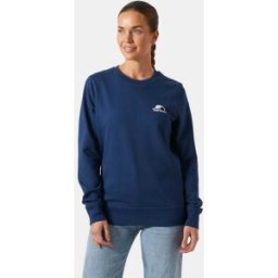 Helly Hansen Women's Nord Graphic Crewneck Sweatshirt Blue S - Ocean Blue - Female