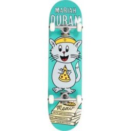 Meow Skateboards Meow Mariah Duran Whiskers Pro Complete Skateboard (Mariah Duran Whiskers) - Blue;Grey - Size: 8