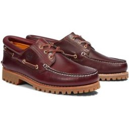 Timberland® Authentic 3-Eye Lug Handsewn Boat Shoe – Burgundy – Size 7.5