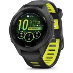 Garmin Forerunner 265S – 42mm AMOLED GPS Running Smartwatch – Black/Grey