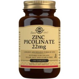 Solgar Zinc Picolinate 22 mg 100 Tablets