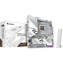 GIGABYTE B850M AORUS ELITE WIFI6E ICE – AM5 DDR5 PCIe 5.0 WiFi 7 2.5G LAN