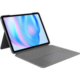Logitech Combo Touch Keyboard Case for iPad Air 13" (M2, 2024) - Detachable Backlit Keyboard, Kickstand, QWERTY UK Layout - Grey, New
