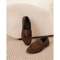 ARRANGE Premium Leather Loafer in Brown Suede – Size 8