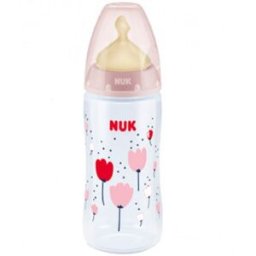 Nuk First Choice Baby Bottle with Latex Teat 6-18months 300mL Assorted Colors 6-18m