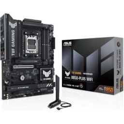 Asus TUF GAMING B850‑PLUS WIFI AMD ATX Motherboard — 14+2+1 80A DrMOS, DDR5, PCIe 5.0 Ready, 3× M.2, Wi‑Fi 7, 2.5Gb Ethernet, USB 20Gbps Type‑C, Aura Sync