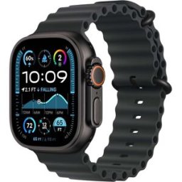 Apple Watch Ultra 2 GPS + Cellular 49mm Smartwatch, Sports Watch with Black with Rugged Titanium Case with Black Ocean Band, New