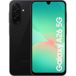 SAMSUNG Galaxy A26 5G 6GB RAM, 128GB Storage, Black, SIM-Free Unlocked Smartphone A Series Mobile Phone, New