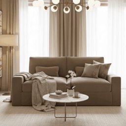 Tribeca Mink Velvet 3 Seater Sofa