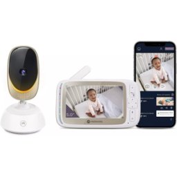 VM85 5” Smart WiFi Video Baby Monitor Full HD Camera, 2-Way Talk, Infrared Night Vision, Remote Pan & Tilt, Compatible with Motorola Nursery App, New