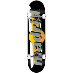 Madrid Wings Complete Skateboard (Black) - Black;Orange - Size: 8