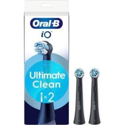 ORAL-B iO Ultimate Clean Replacement Toothbrush Head - Pack of 2, Black