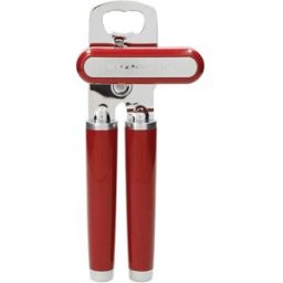 KitchenAid Tin Opener – Can & Bottle Opener, Stainless Steel, Empire Red